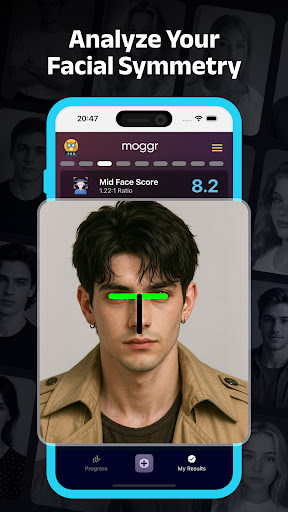 Captura de pantalla de Moggr - Haircut & Looksmax AI