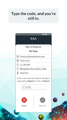 RSA Authenticator (SecurID) screenshot