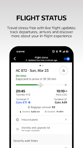 Captura de pantalla de Air Canada + Aeroplan