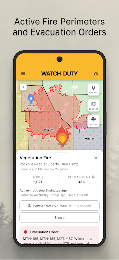 Captura de pantalla de Watch Duty: Wildfire & Floods