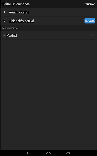 Captura de pantalla de Yahoo Tiempo
