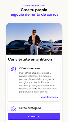 Captura de pantalla de Turo — Renta diferente