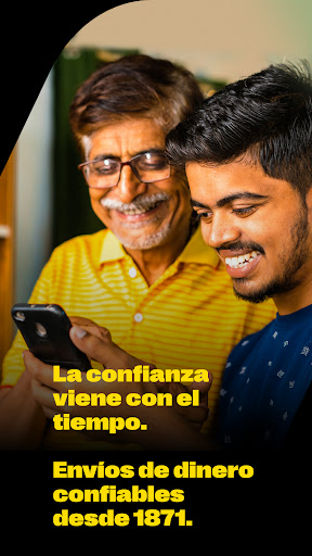 Captura de pantalla de Western Union Envíar dinero