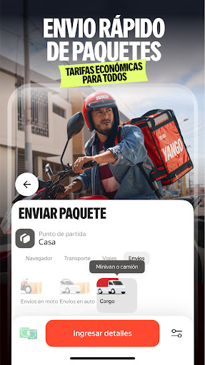 Captura de pantalla de Yango - viajes y envíos