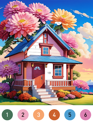 Captura de pantalla de Fairytale Color by number game