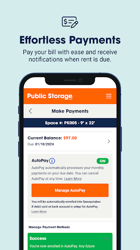 Captura de pantalla de Public Storage
