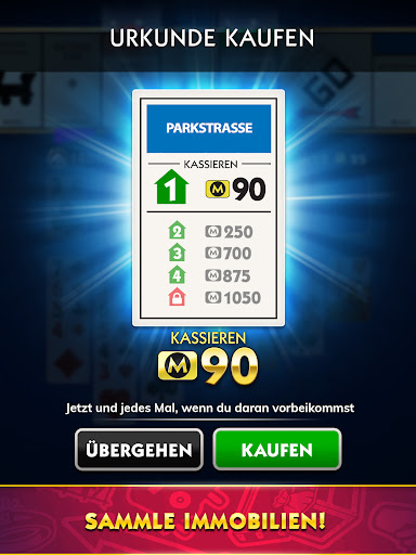 MONOPOLY Solitaire Kartenspiel Screenshot