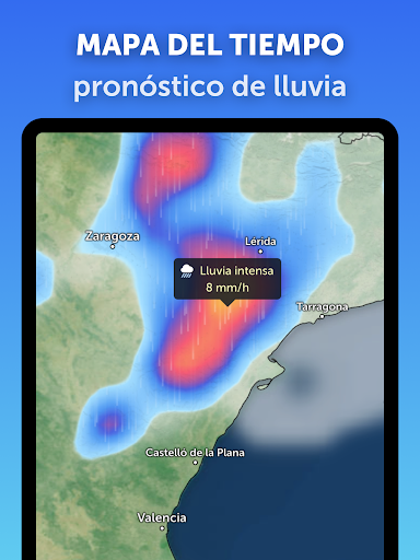Captura de pantalla de Zoom Earth - Mapa del tiempo