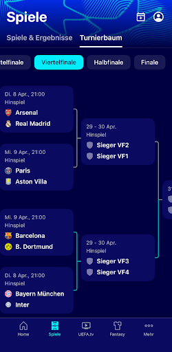 UEFA Champions League offiziel Screenshot