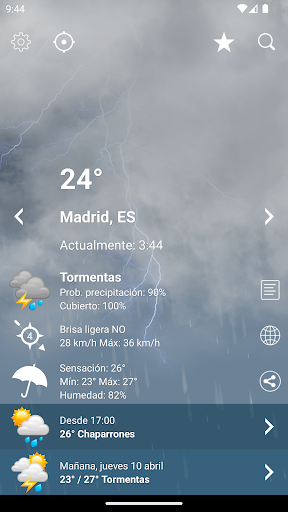 Captura de pantalla de El Tiempo España XL PRO