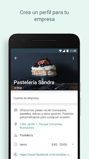 Captura de pantalla de WhatsApp Business