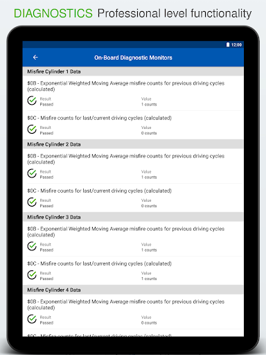 OBD Auto Doctor car scanner screenshot