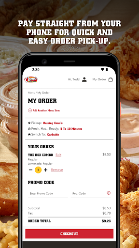 Captura de pantalla de Raising Cane's Chicken Fingers