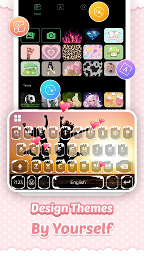 Captura de pantalla de Pink Cute Hippo Teclado
