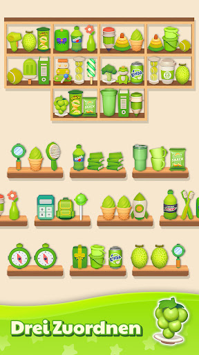 Waren sortieren Match-3-Puzzle Screenshot