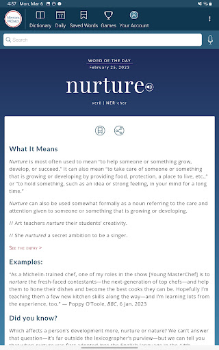 Captura de pantalla de Dictionary - Merriam-Webster