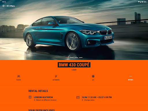 SIXT rent. share. ride. plus. screenshot