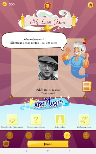 Captura de pantalla de Akinator