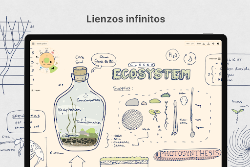 Captura de pantalla de Concepts: diseña/anota/dibuja