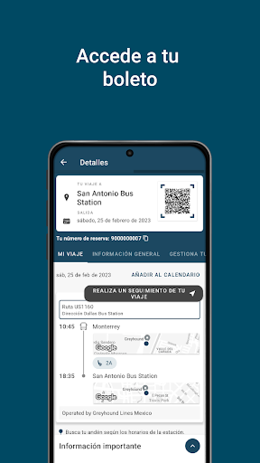 Captura de pantalla de Greyhound: boletos de autobús