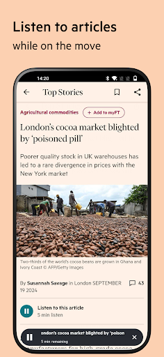Captura de pantalla de Financial Times: Business News