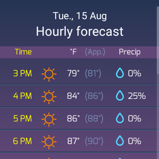 Captura de pantalla de SkyHalo Weather for Wear OS
