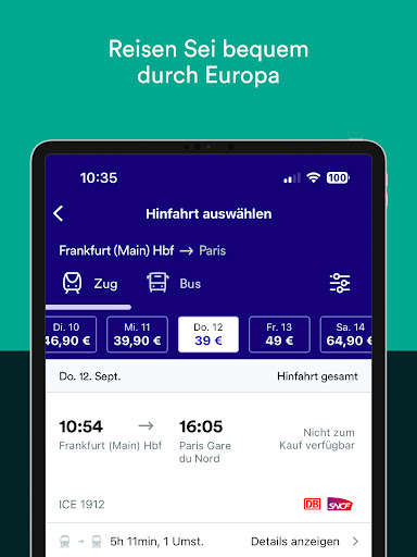 Trainline: Zugtickets kaufen Screenshot
