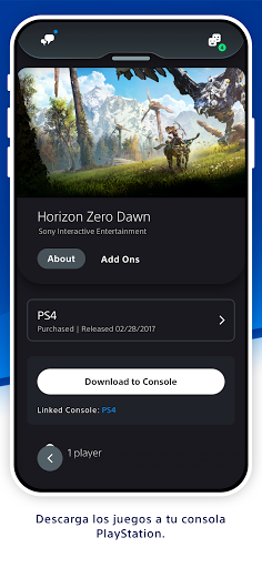 Captura de pantalla de PlayStation App