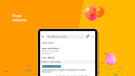 Captura de pantalla de JUMIA Online Shopping