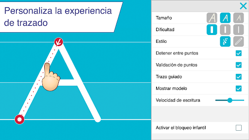 Captura de pantalla de Escribo en letras de imprenta