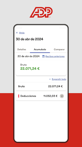 Captura de pantalla de ADP Mobile Solutions