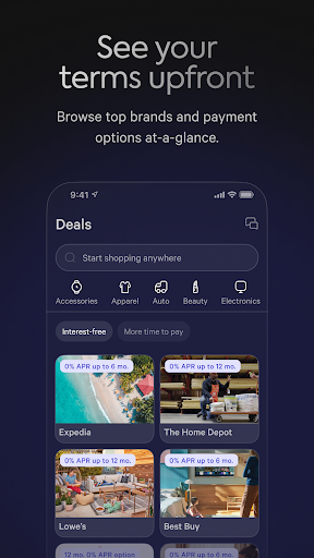Captura de pantalla de Affirm: Buy now, pay over time