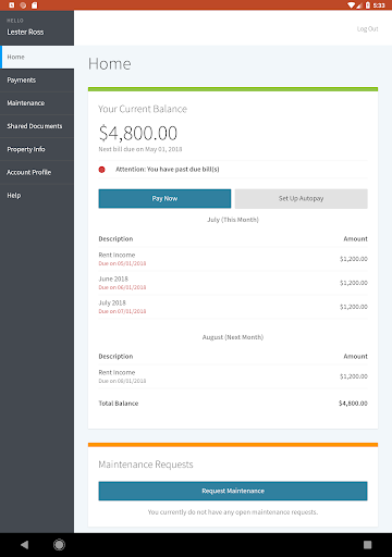 Captura de pantalla de Online Portal by AppFolio