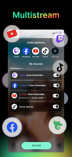 Captura de pantalla de Streamlabs: Live Streaming