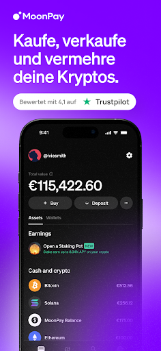 MoonPay: Kaufe Bitcoin & mehr Screenshot