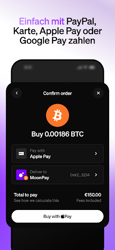 MoonPay: Kaufe Bitcoin & mehr Screenshot