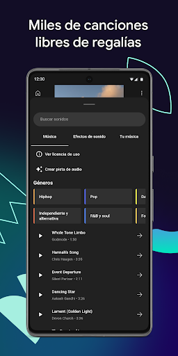Captura de pantalla de YouTube Create