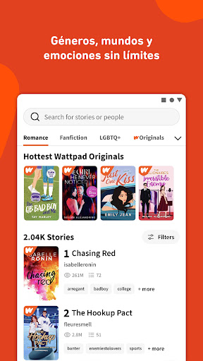 Captura de pantalla de Wattpad - Lee y Escribe