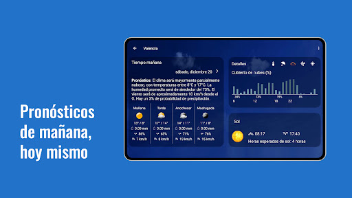 Captura de pantalla de Reloj y clima transparente