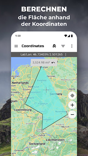 GPS-Koordinatenkarte Screenshot