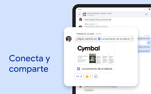 Captura de pantalla de Google Chat