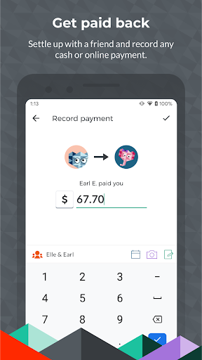 Captura de pantalla de Splitwise - Cuentas y gastos