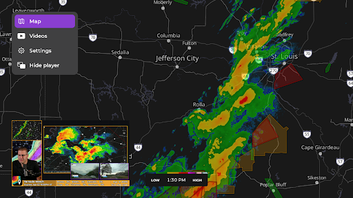 Captura de pantalla de MyRadar: Radar meteorológico