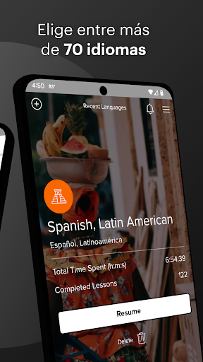 Captura de pantalla de Mango Languages