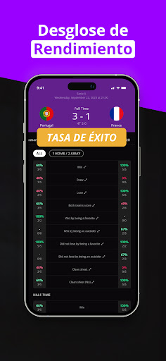 Captura de pantalla de 180Score Predicciones Fútbol