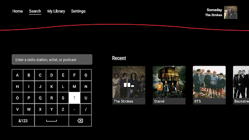Captura de pantalla de iHeartRadio for Google TV