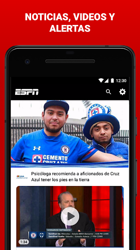 Captura de pantalla de ESPN
