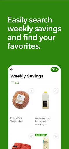 Captura de pantalla de Publix Delivery & Curbside