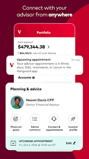 Captura de pantalla de Vanguard: Save, Invest, Retire