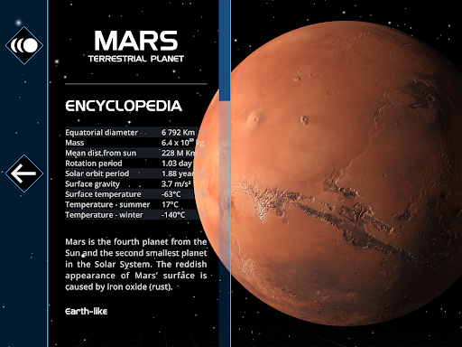 Captura de pantalla de Solar System Scope
